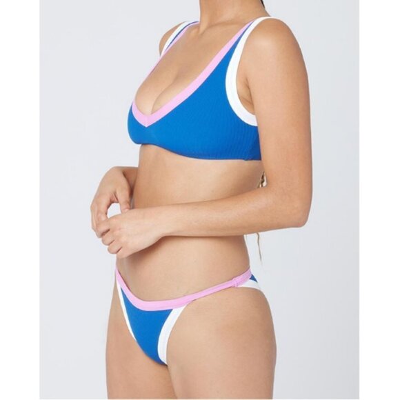 💕L*SPACE💕 Ribbed Sporty Bikini (Lala Top + Vacay Classic Bottom) Large L NWT - Picture 3 of 14
